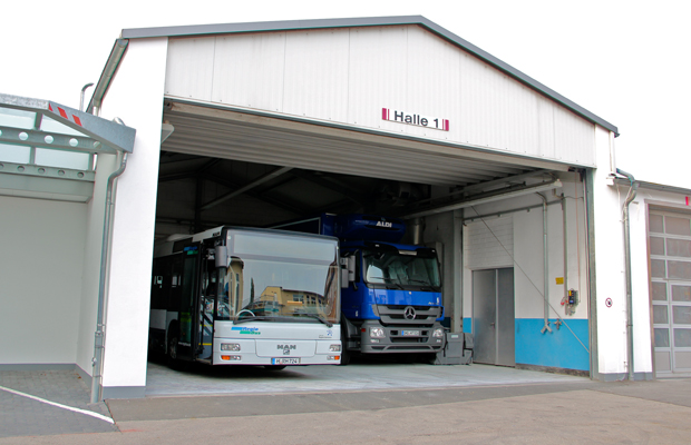 Hallenerweiterung für Nutzfahrzeuge